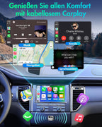 Wireless CarPlay Adapter - Wireless Upgrade of Wired CarPlay, Plug & Play, Compatible with iPhone iOS 10+ & Vehicles with Wired CarPlay, Silver