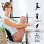 Quirlig Lumbar Car Cushion, Lumbar Cushion Office Chair in Memory Foam, Ergonomic Back Cushion, Lumbar Support for Car, Office, Black
