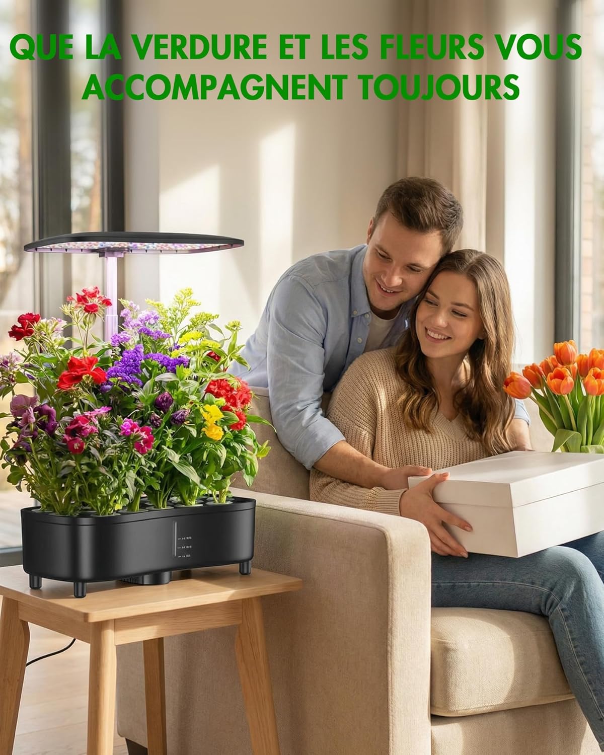 15 Pods, Hydroponics System for Growing System, Aeroponic Technology for 3x Faster Growth, Integrated Full Spectrum LED Light, Smart Indoor Garden for Herbs, Lettuce